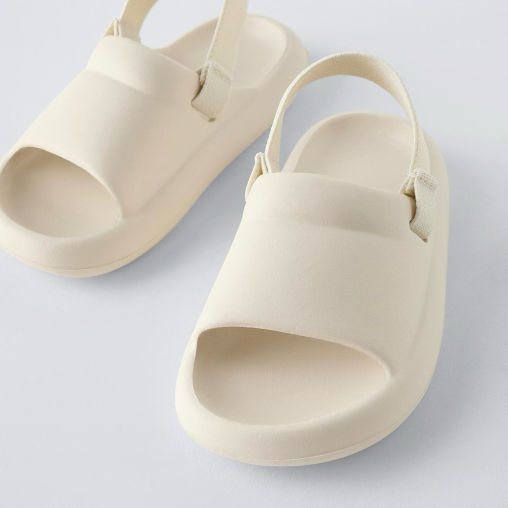 ZARA RUBBER SLINGBACK SANDALS - Picture 3 of 5
